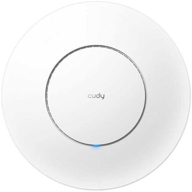AC1200 AP1300 dual-band ceiling Wi-Fi access point with sleek white circular design and ventilation slots for indoor installation.