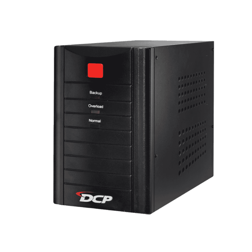 DCP 1200VA UPS unit with LED indicators and compact design, built for heavy-load electronic backup.